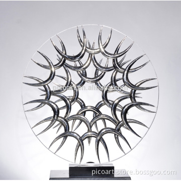 Modern stainless steel sculpture for garden decoration
